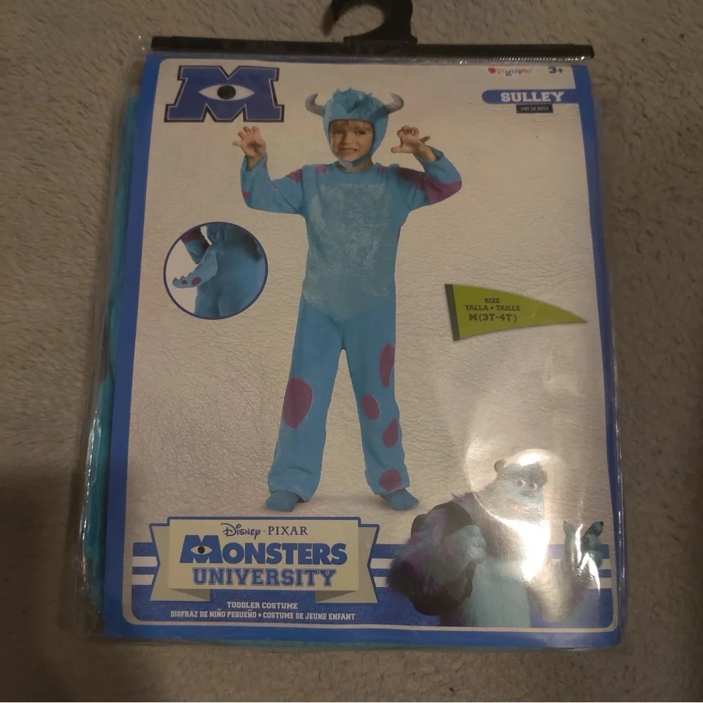 Disguise Disney Pixar Monsters Inc University Sulley Child Costume Size M 3T-4T